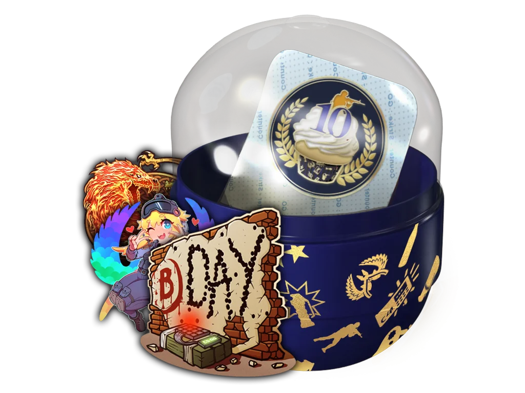Sticker Capsule10 Year Birthday