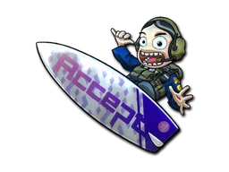 StickerAkihabara Accept Surf Ava (Foil)