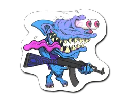 StickerBlue Shark Shooter