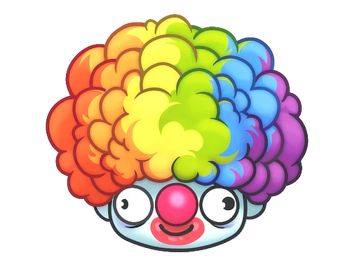 StickerClown Wig