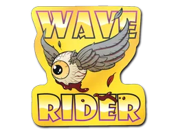 StickerFools Gold Wave Rider