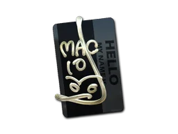 StickerHello MAC-10 (Gold)