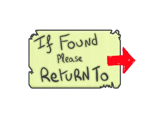 StickerPlease Return To