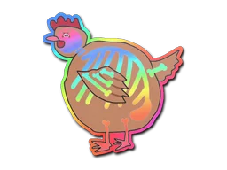 StickerPoorly Drawn Chicken (Holo)