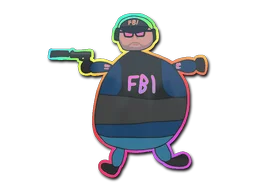StickerPoorly Drawn FBI (Holo)