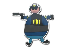 StickerPoorly Drawn FBI