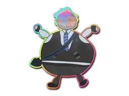 StickerPoorly Drawn Number K (Holo)
