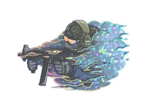 StickerPushing Smokes (Glitter)