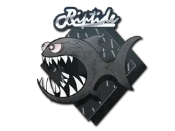 StickerBlack Jaggyfish