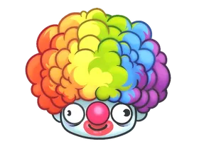StickerClown Wig