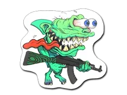 StickerGreen Shark Shooter