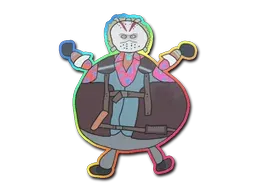 StickerPoorly Drawn Bloody Darryl (Holo)